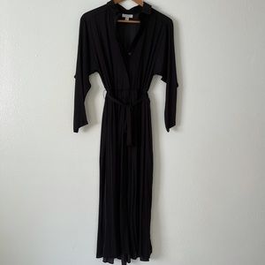 TOPSHOP Midi Black Shirt Dress